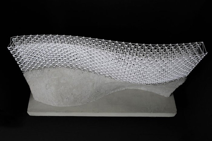 取代原有鋼筋架 3D打印復雜金屬網格結構用于混凝土構件